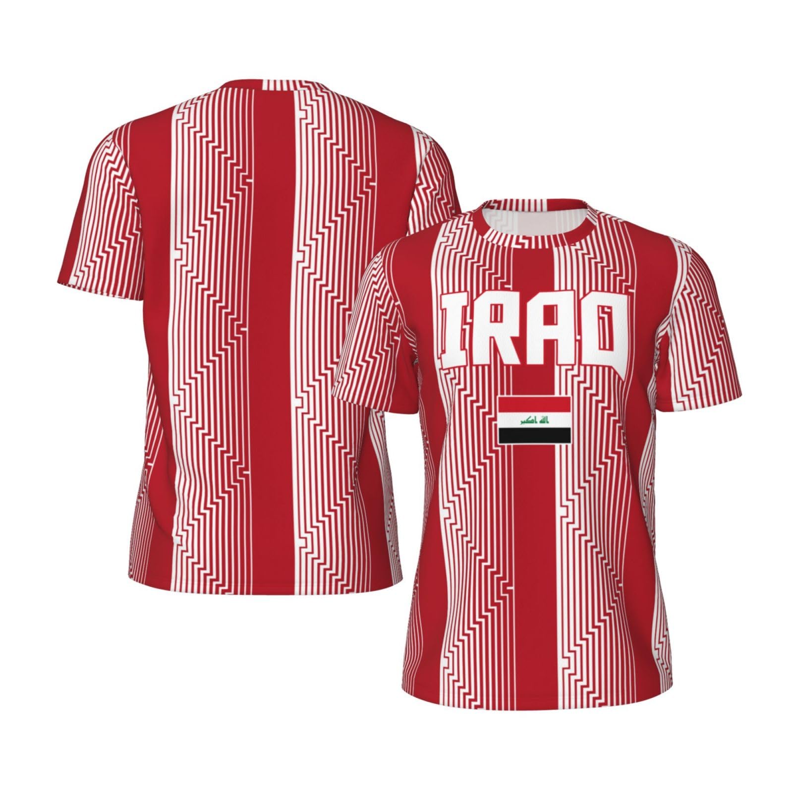 DABOYOZHZH Iraq Flag Cool Iraqans (70) Sports Jersey Mesh T-Shirt 3D Print for Running Cycling Soccer Tennis Fitness Climbing Shirts