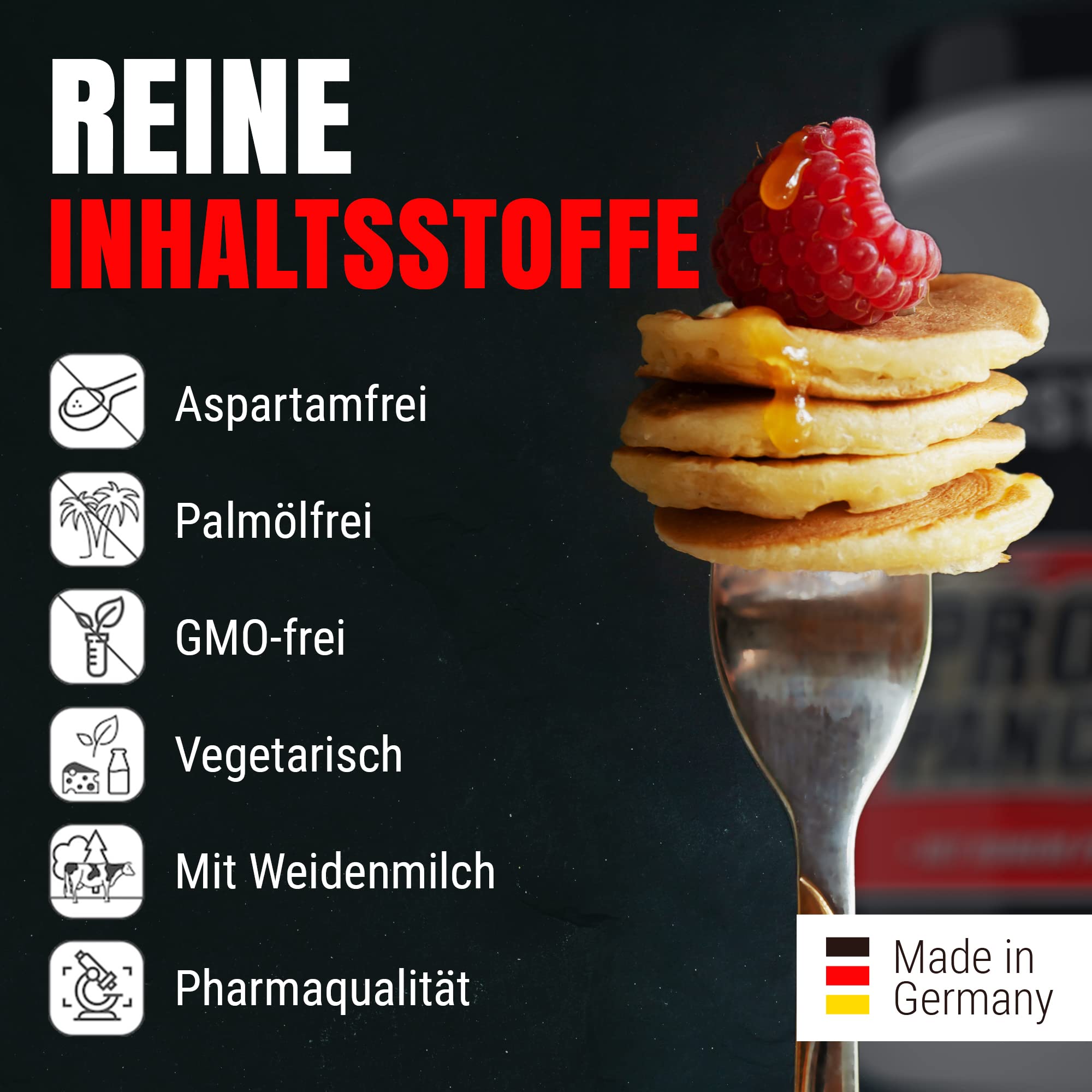 PROTEIN PANCAKES | 1000g | Low carb Pfannkuchenmischung | low fat | Nur 1,7% Zucker & 1,2% Fett | Ganze 41,1g Protein p.P. | Köstlicher Geschmack | Perfekt als Frühstück & zwischendurch (Süß, 1000g Dose)