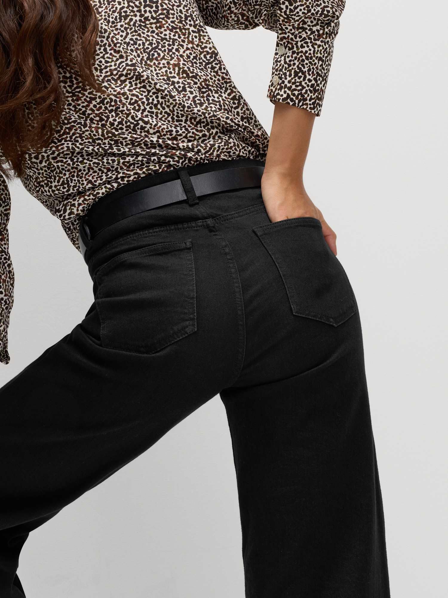 Marks & Spencer Damen Baumwolle Hose Regular | Mit mittlerem Bund, Beinform: Weites Bein, Waschung: Dunkelblau, Zum Reinschlüpfen, Leicht