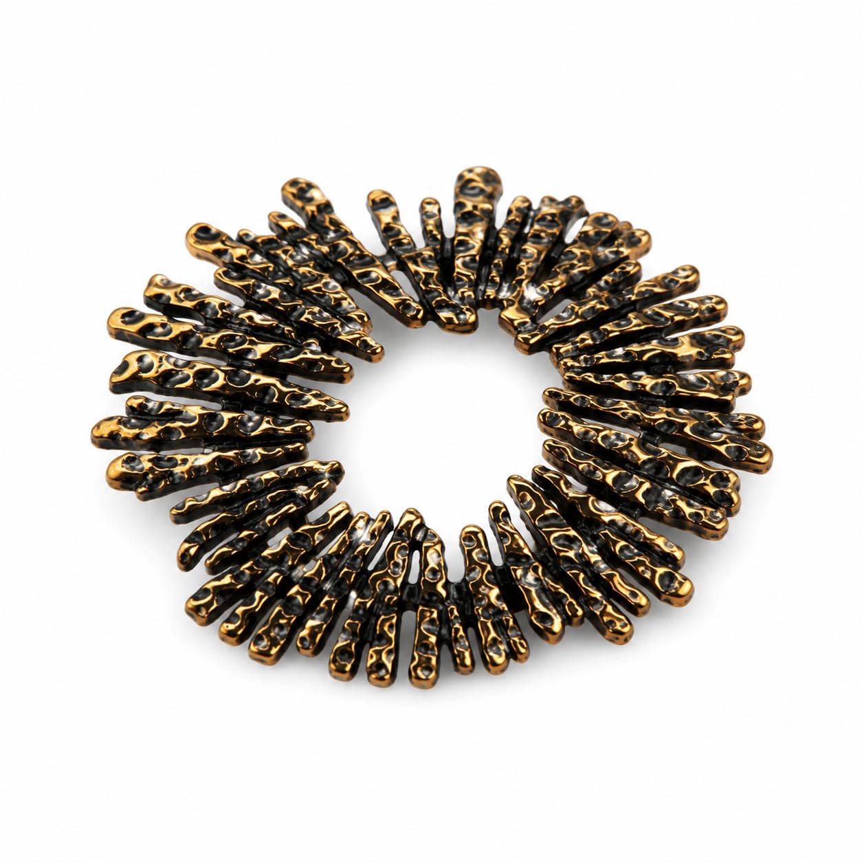 Antique Gold Starbust Circle Brooch | Antique Gold-picture-32