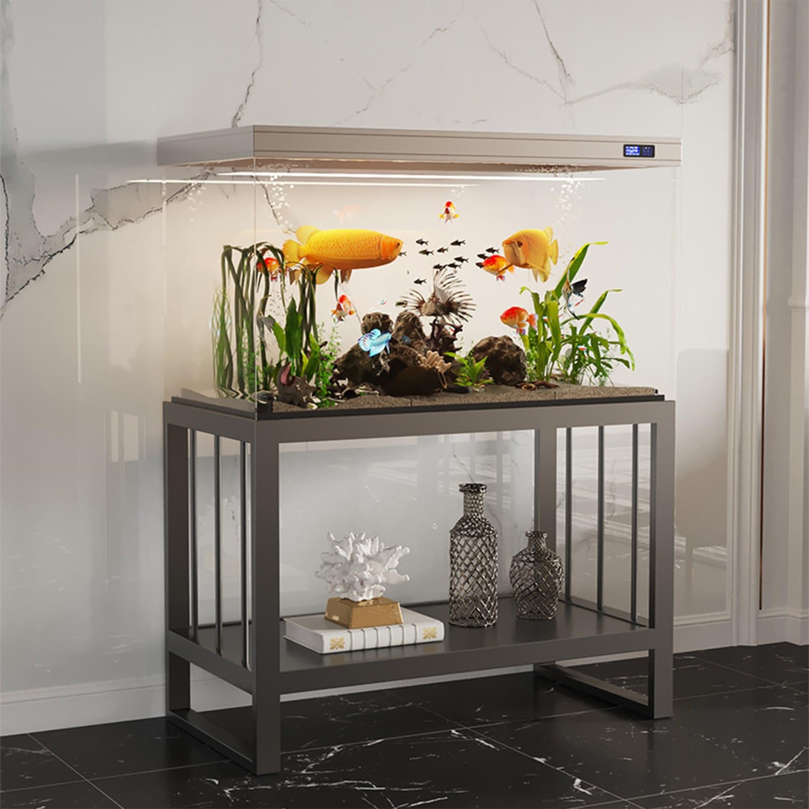 Table d'aquarium double couche idéale pour le bureau à domicile