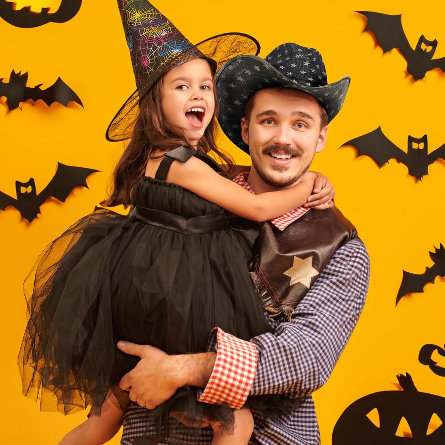 USA Straw American Flag Cowboy Hat for Men, Women, Looks Vintage Cowgirl Hat for Costume Party (Adult Size) - Image 2