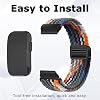 Correa de reloj trenzada compatible con Garmin CIRQA Smart Band, hebilla magnética, pulsera deportiva elástica de nailon suave y transpirable 3