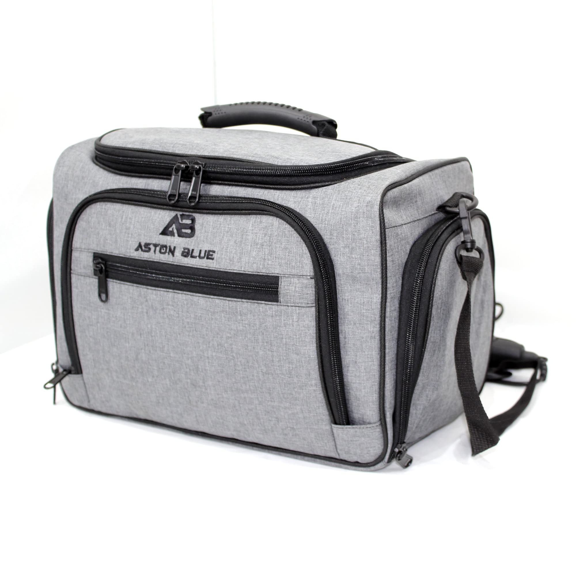 Friseur Barber Session Bag - Gepolsterte Mobile Friseurausrüstung Kit Tasche, Fächer & Schultergurt - Grau Friseurtasche für Stylisten