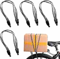 2 Stück Fahrrad Spanngurte - 3-in-1 Gepäckträger Gurte Dehnbar Bis 140cm Mit Haken