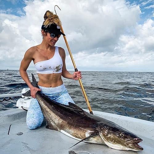 Miniatura 6 de Gancho extensible de aluminio para peces con soporte de gancho de lanza de pesca de acero inoxidable afilado