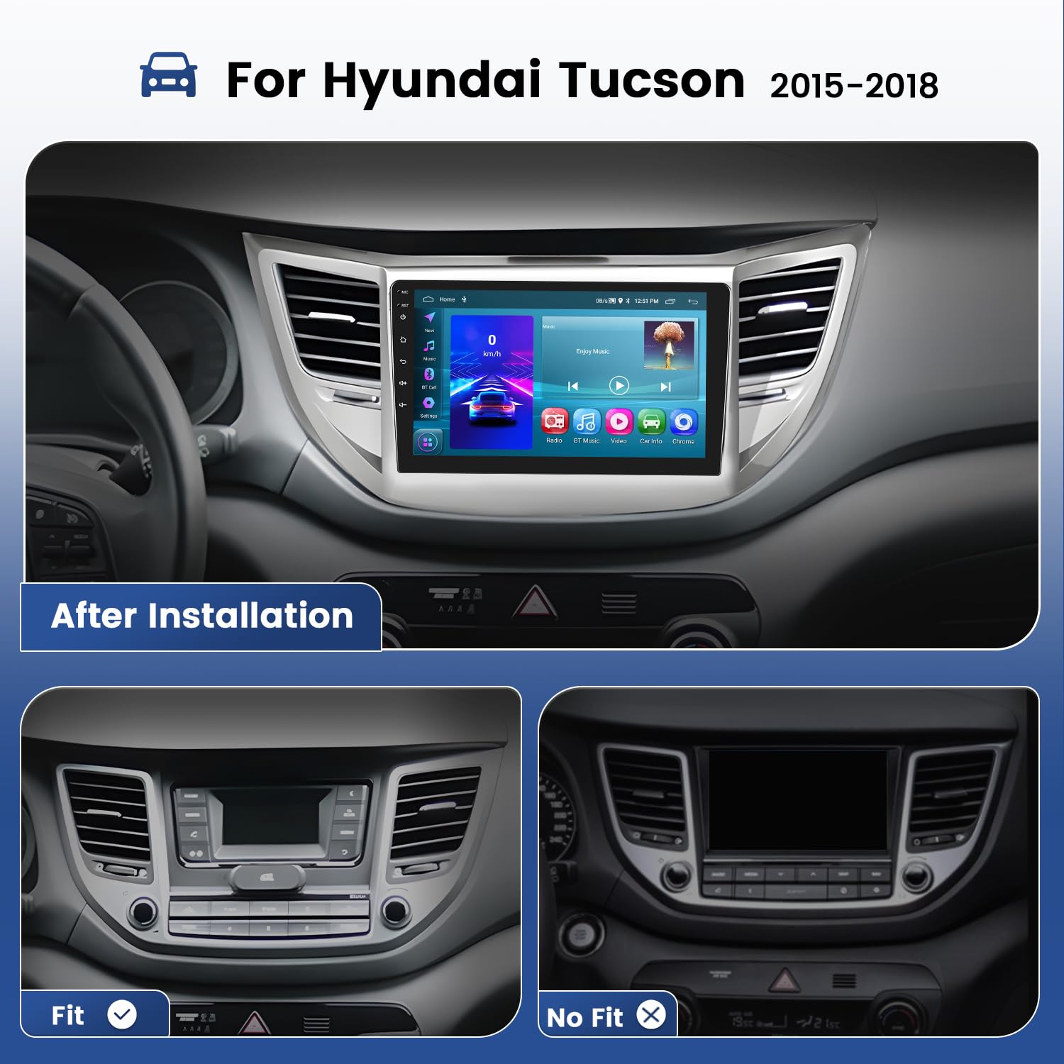 Snapklik.com : 2+64G Upgrade Android 15 Car Stereo For Hyundai Tucson ...