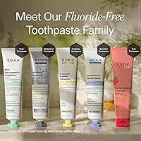 Vista 6 de Pasta dental sin flúor Boka, pasta dental con nano hidroxiapatita, apropiada para dientes sensibles - para cuidado oral de adultos y niños - sabor a