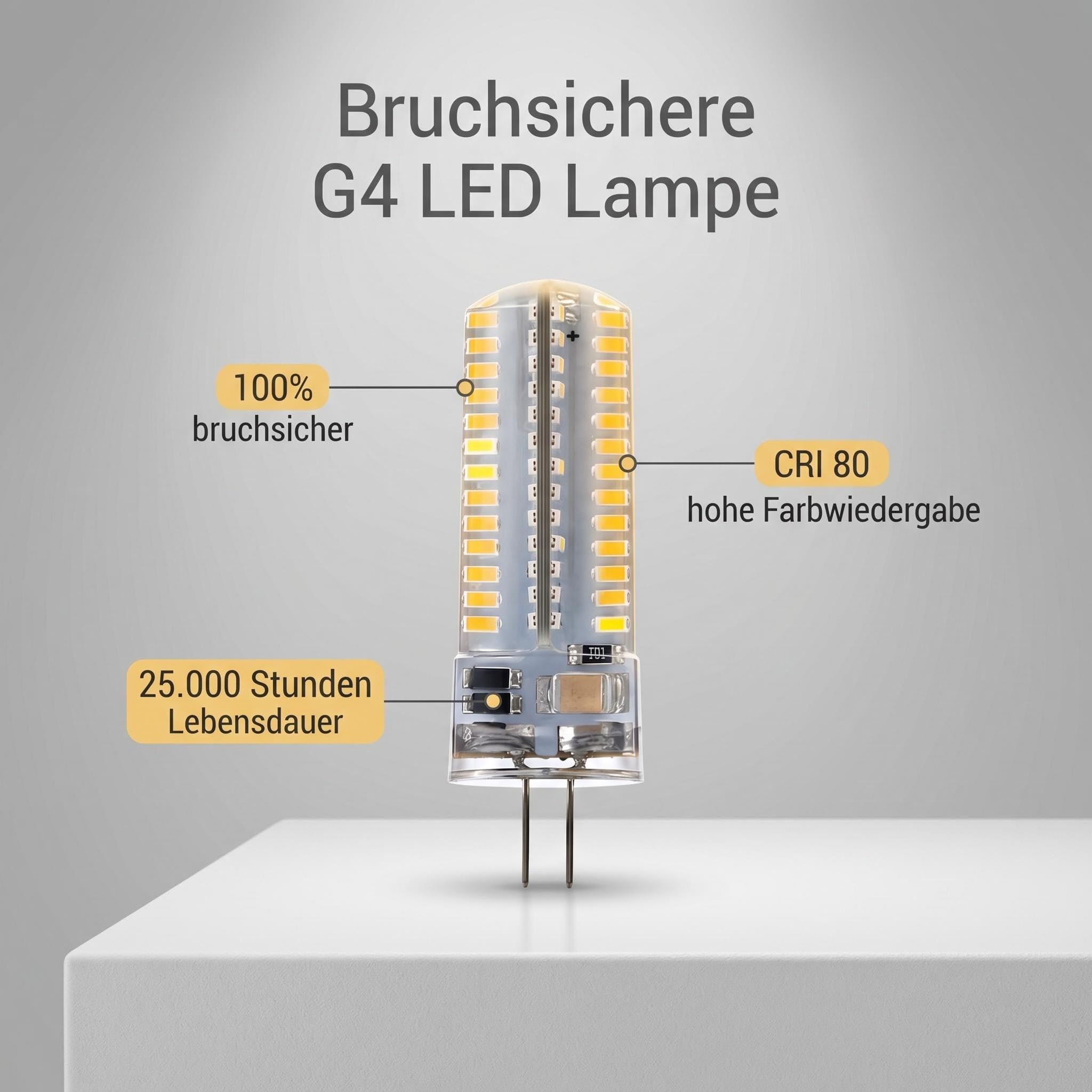 G4 LED Lampe 220V T3 Bi-Pin 1,5W-12W Flimmerfrei 10PCS(7W/Warmes Licht)