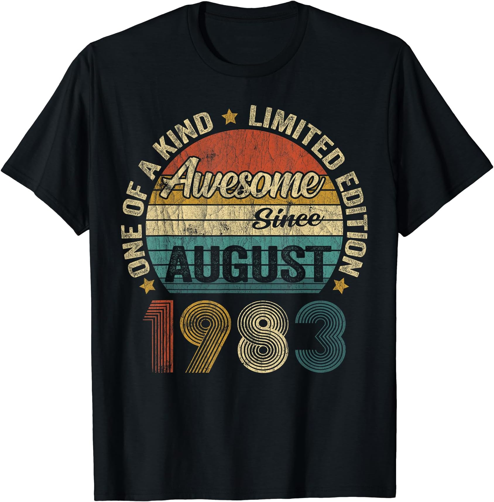 BORN IN 1983Awesome Since August 1983 Vintage Gift Men 40th Birthday Tee T-Shirt
