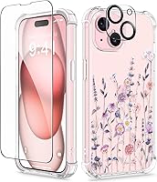 Vista 121 de GVIEWIN - Funda para iPhone 11 con protector de pantalla + protector de lente de cámara, cubierta protectora transparente suave de poliuretano