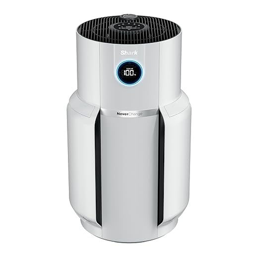 Shark HP302 NeverChange Air Purifier MAX, 5-year HEPA filter, save $300+ in filter replacements, Whole House, 1400 sqft, Odor Neutralizer Technology, captures 99.98% of particles, dust, smells. White