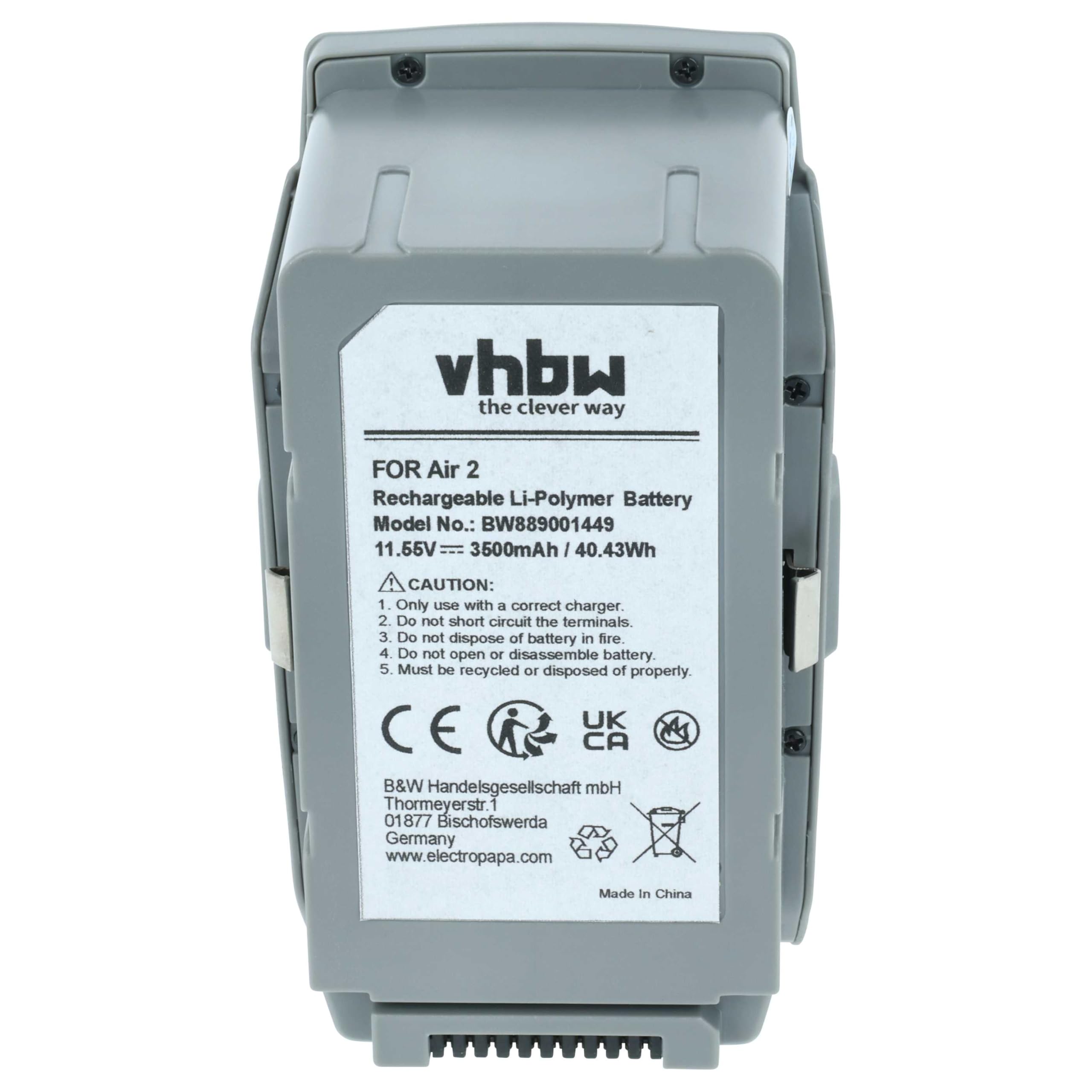 vhbw Bateria zamienna do DJI PB2 do drona Multicopter Quadrocopter (3500 mAh, 11,55 V, litowo-polimerowy)