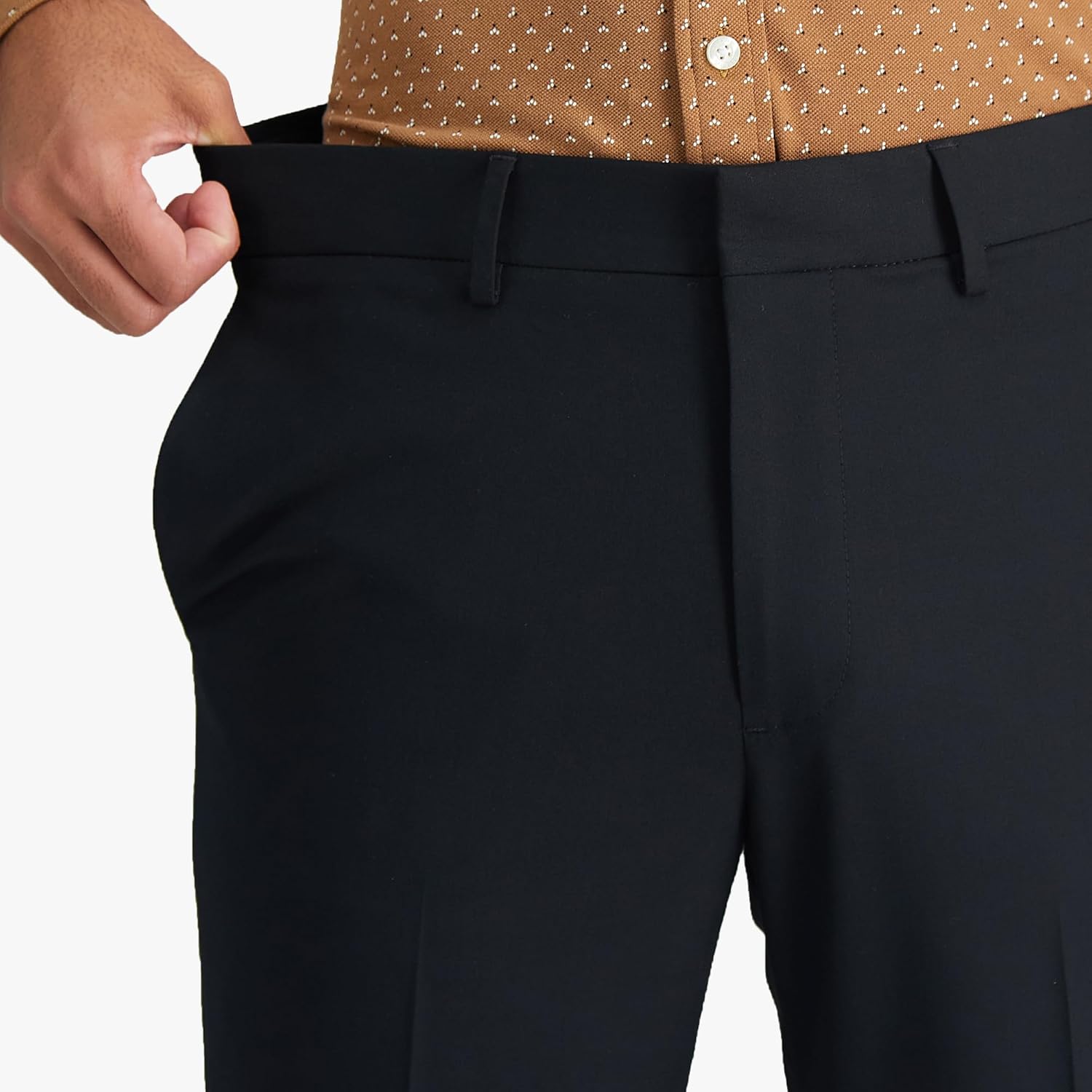 J.M. Haggar Mens 4 Way Stretch Slim Fit Flat Front Dress Pant - Image 4