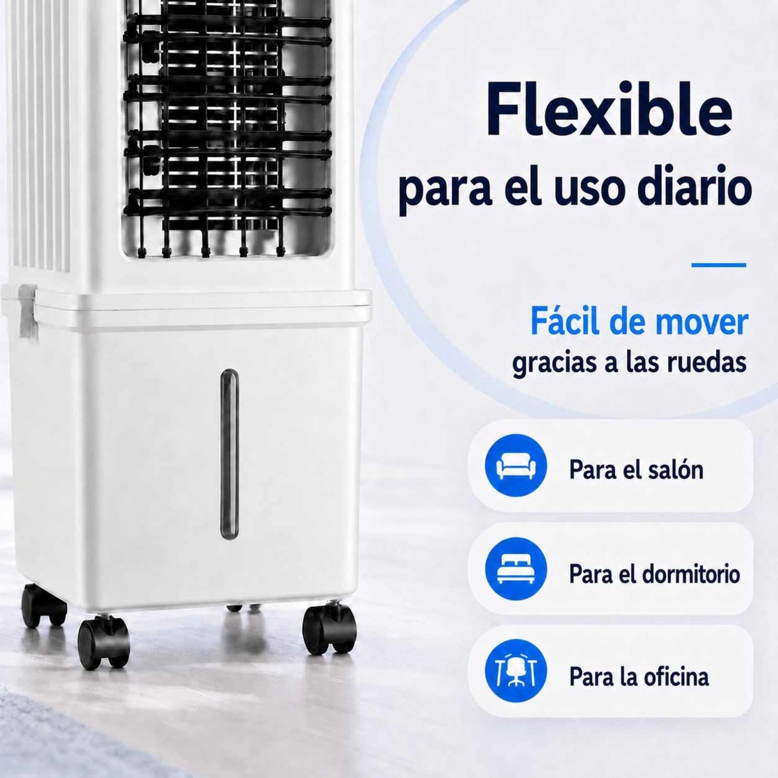 Aire Acondicionado Portatil Sin Tubo Con HumidificacióN 36–45 DB DepóSito De Agua ExtraíBle De MáS De 10 L 3 Velocidades Con Temporizador De 2–8 H Para La Oficina En Casa
