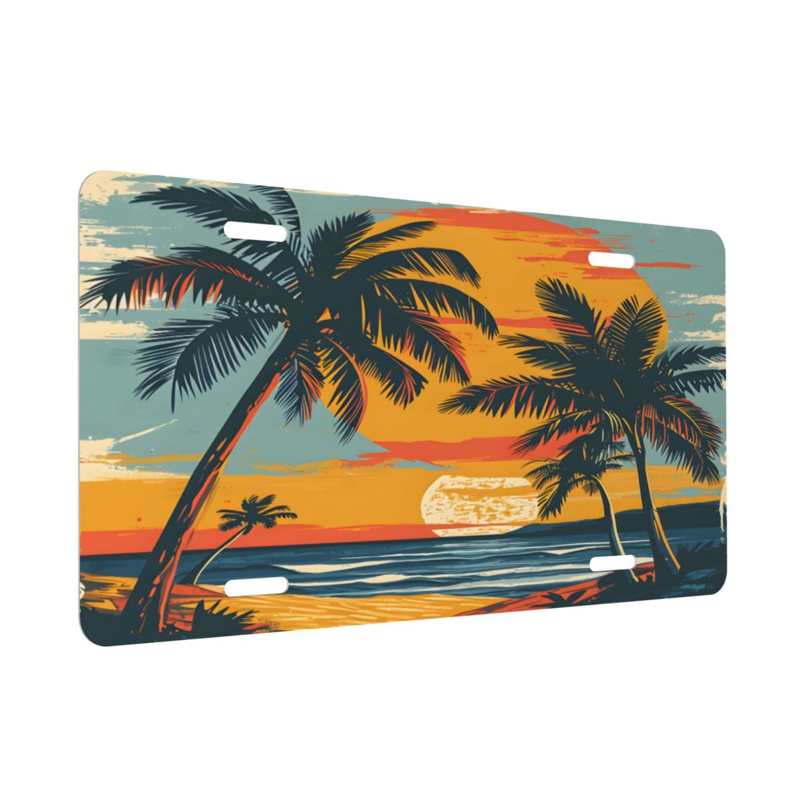 Beach Themed License Plates For Cars And Decor In Vibrant Styles - Foto 5