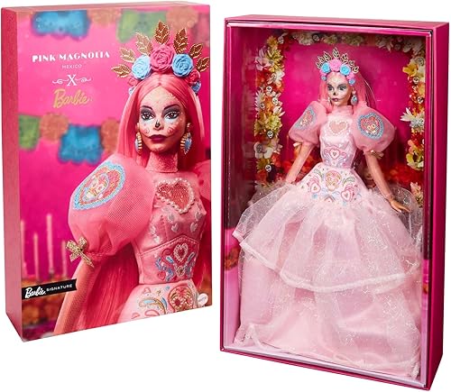 Miniatura 9 de Barbie 2023 Día De Muertos x Muñeca Magnolia Rosa Edición Limitada, HJX16