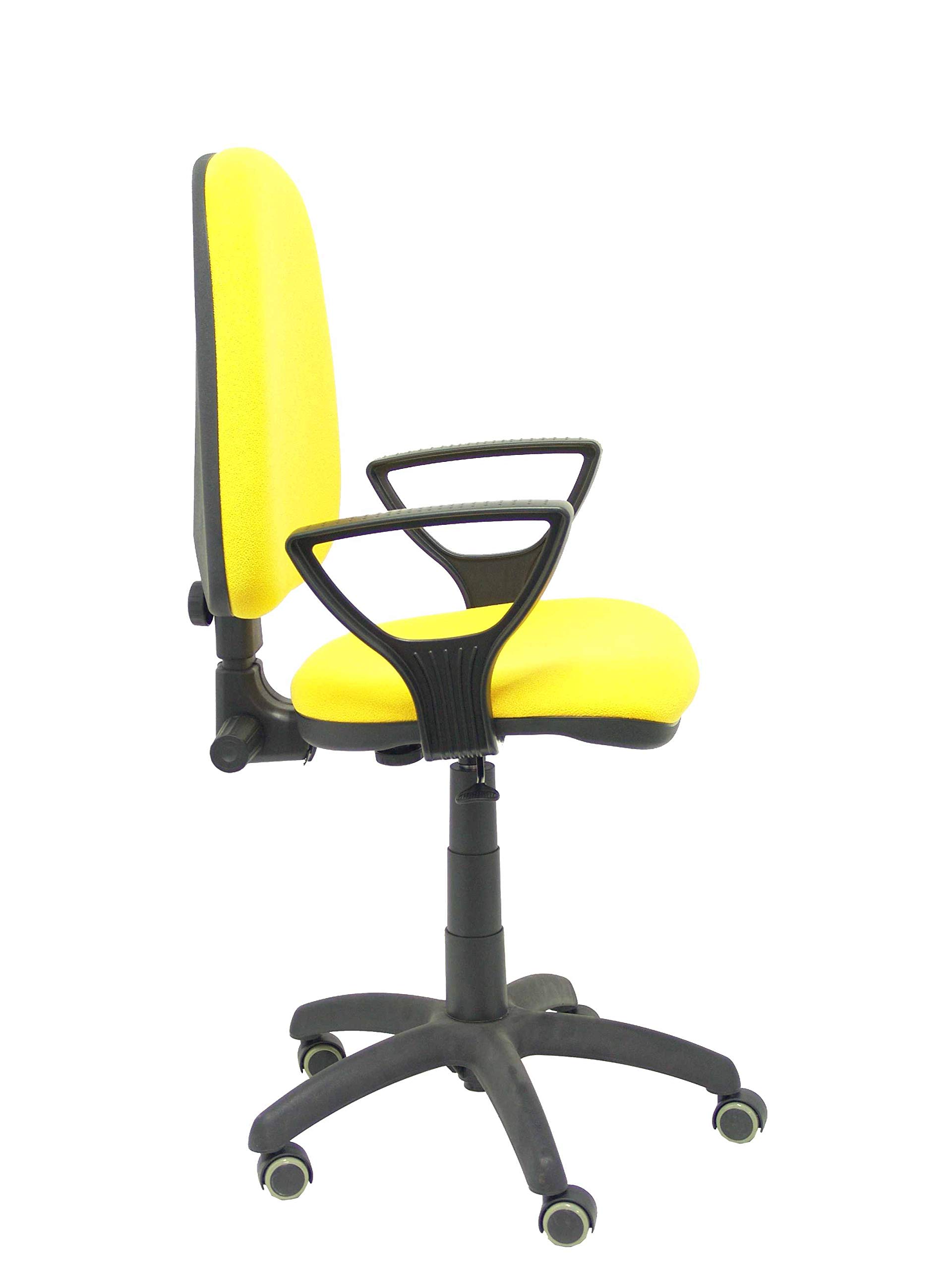 Silla OFICINA PYC 04CP ERGONOMICA PERMAN.C/R PARQUET Bali Amarillo (C/Brazos FIJOS)