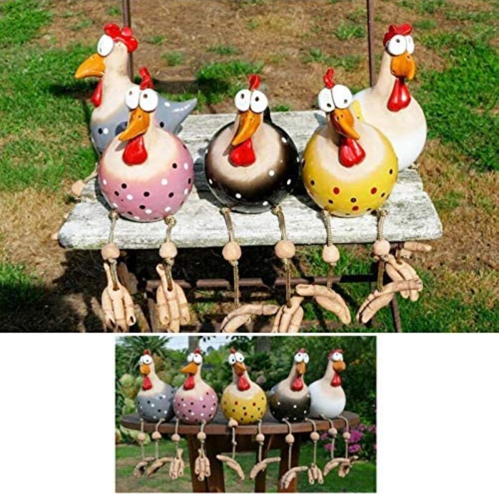 Hidyliu 1 x garden decoration chicken, handmade garden decoration, chicken decoration, handmade garden statues - Image 4