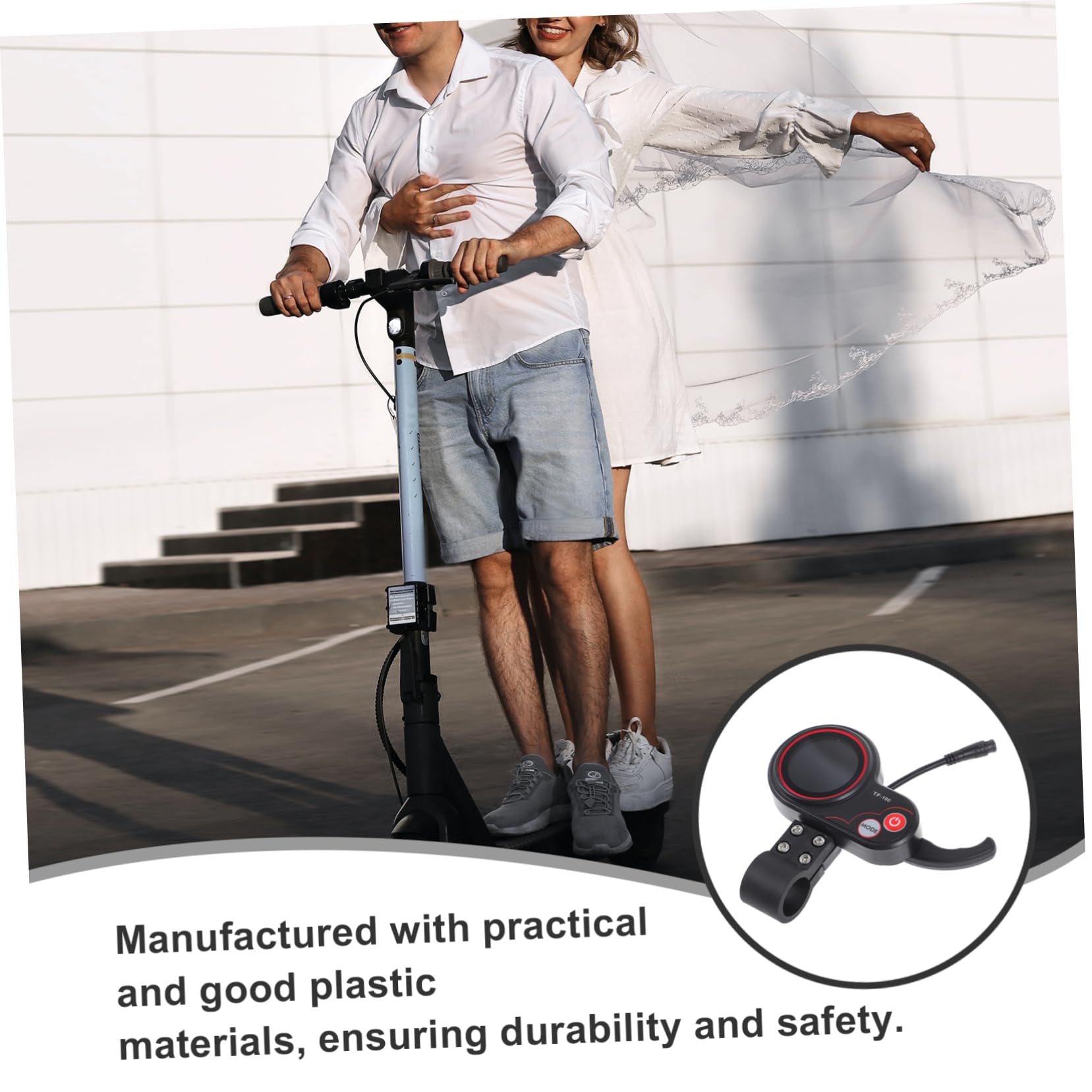 Display Per Monopattino Elettrico Compatibile Pannello Strumenti in Plastica Durevole Schermo Intuitivo e Facile Da Installare Accessorio Nero Per Scooter Elettrico