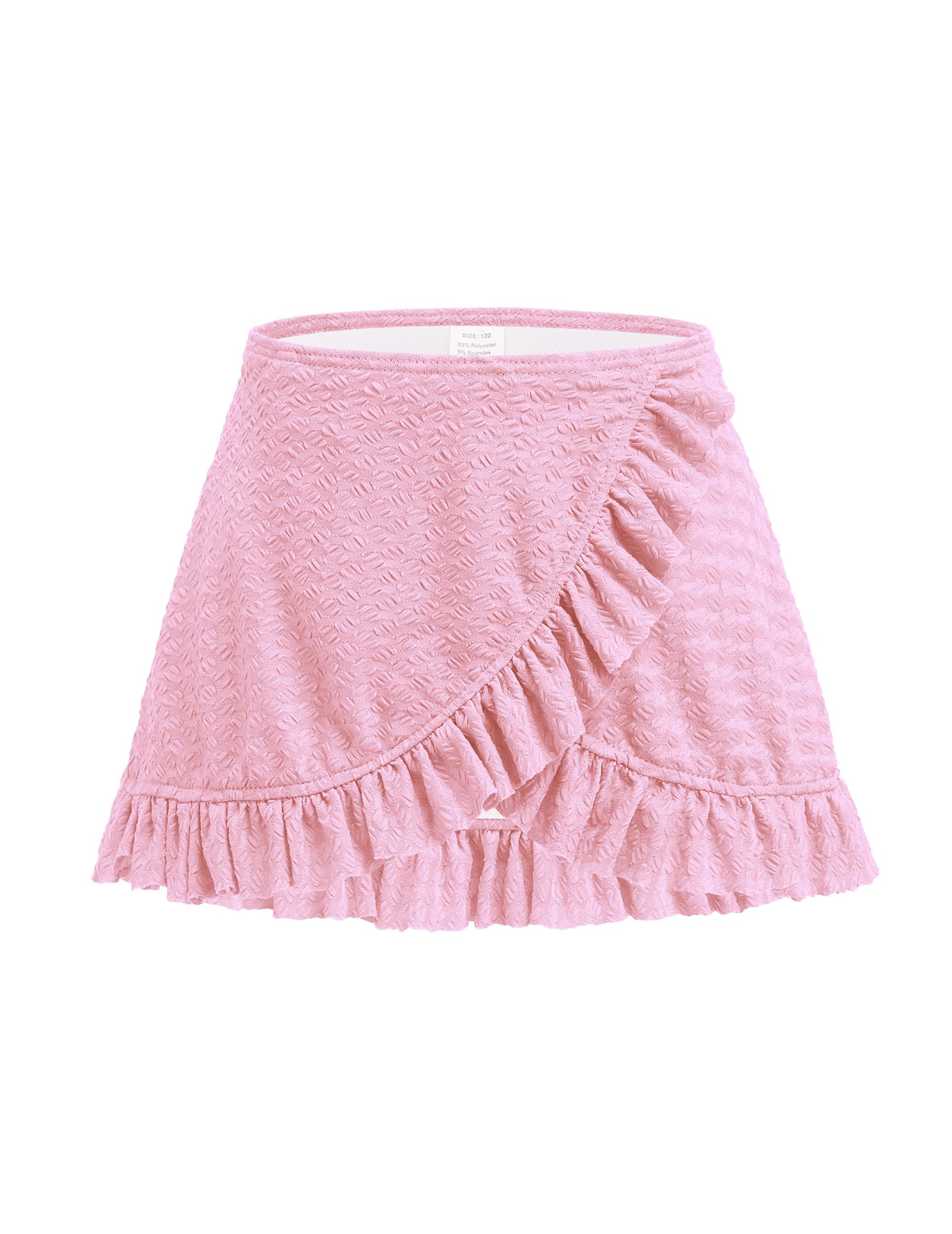 Arshiner Dziewczęcy 3-częściowy krawat z przodu Ruffle Trim zestaw bikini na lato moda kąpielowa top + spódnica + majtki, strój kąpielowy dla dzieci w wieku 5-14 lat