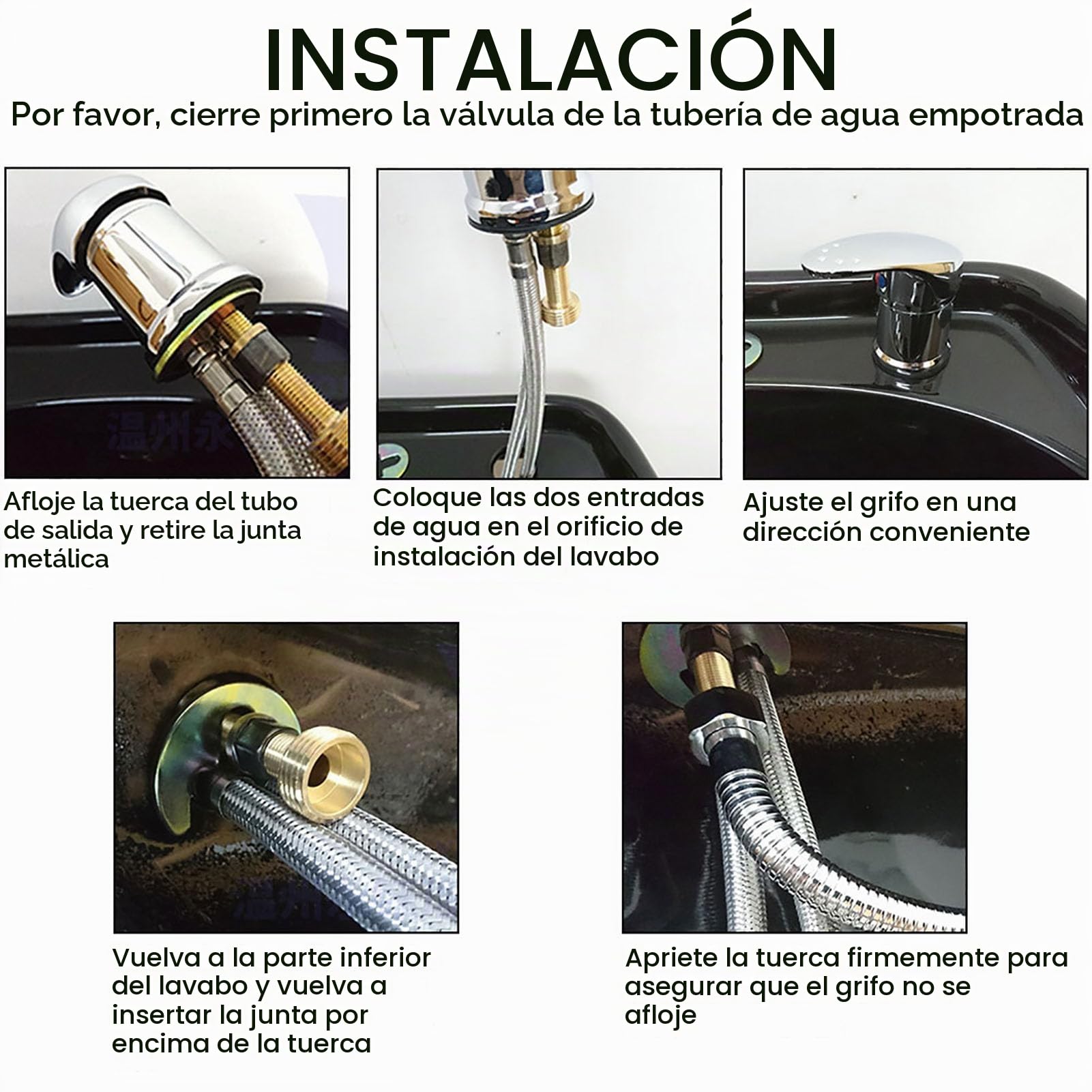 ZJchao Grifo para cama de champú, cabezal de ducha, válvula mezcladora de agua fría y caliente, manguera de 120 cm, lavado de cabello