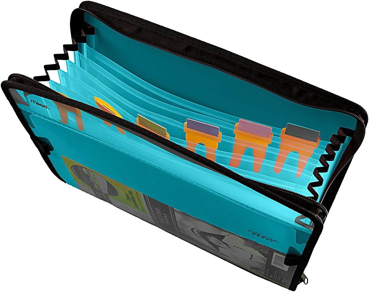 Five Star 7-Pkt Expanding File with Pop-Up Tabs, Teal (72703)