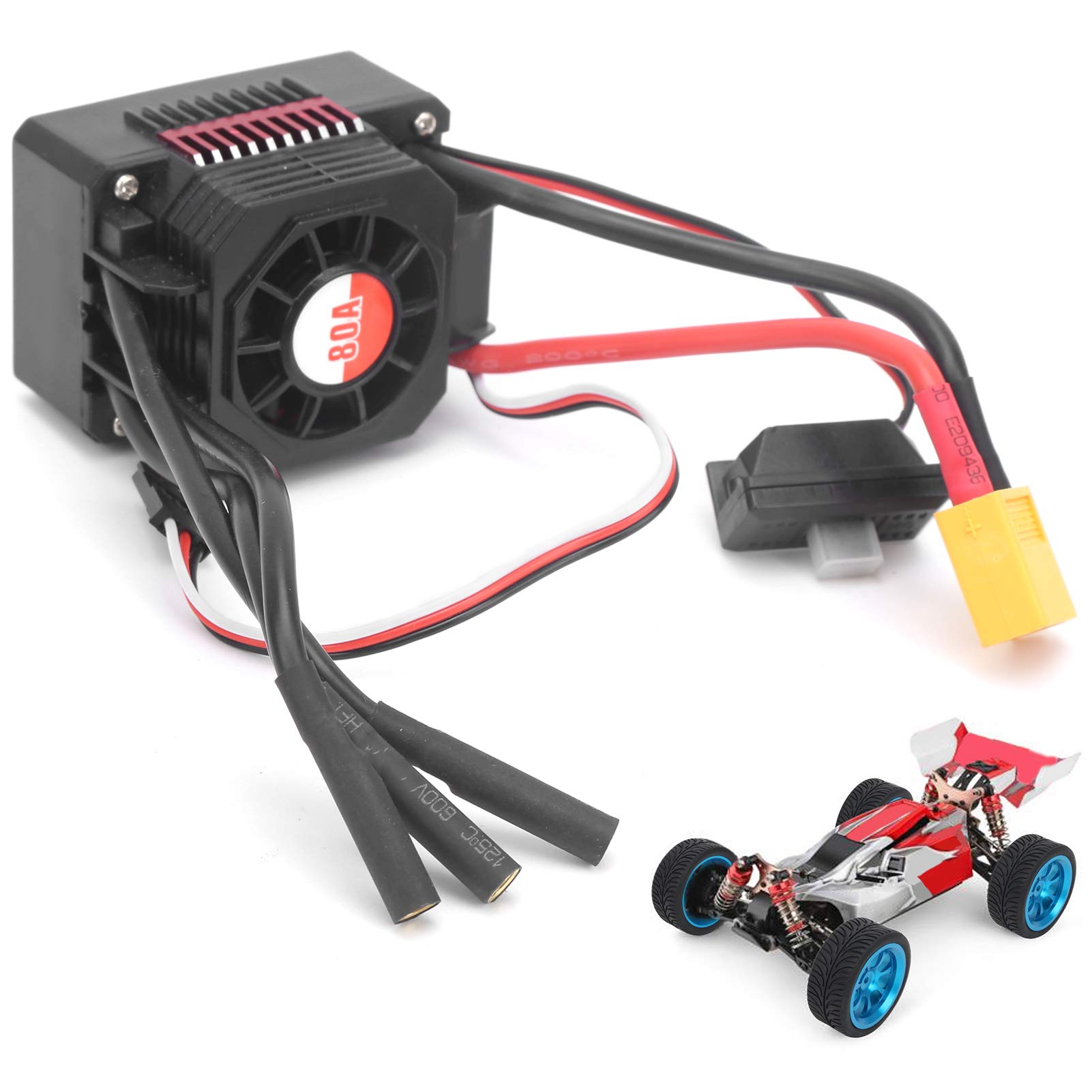 SURPASS‑HOBBY 80A Waterproof Brushless ESC with XT60 Plug for 1/10 1/8 RC
