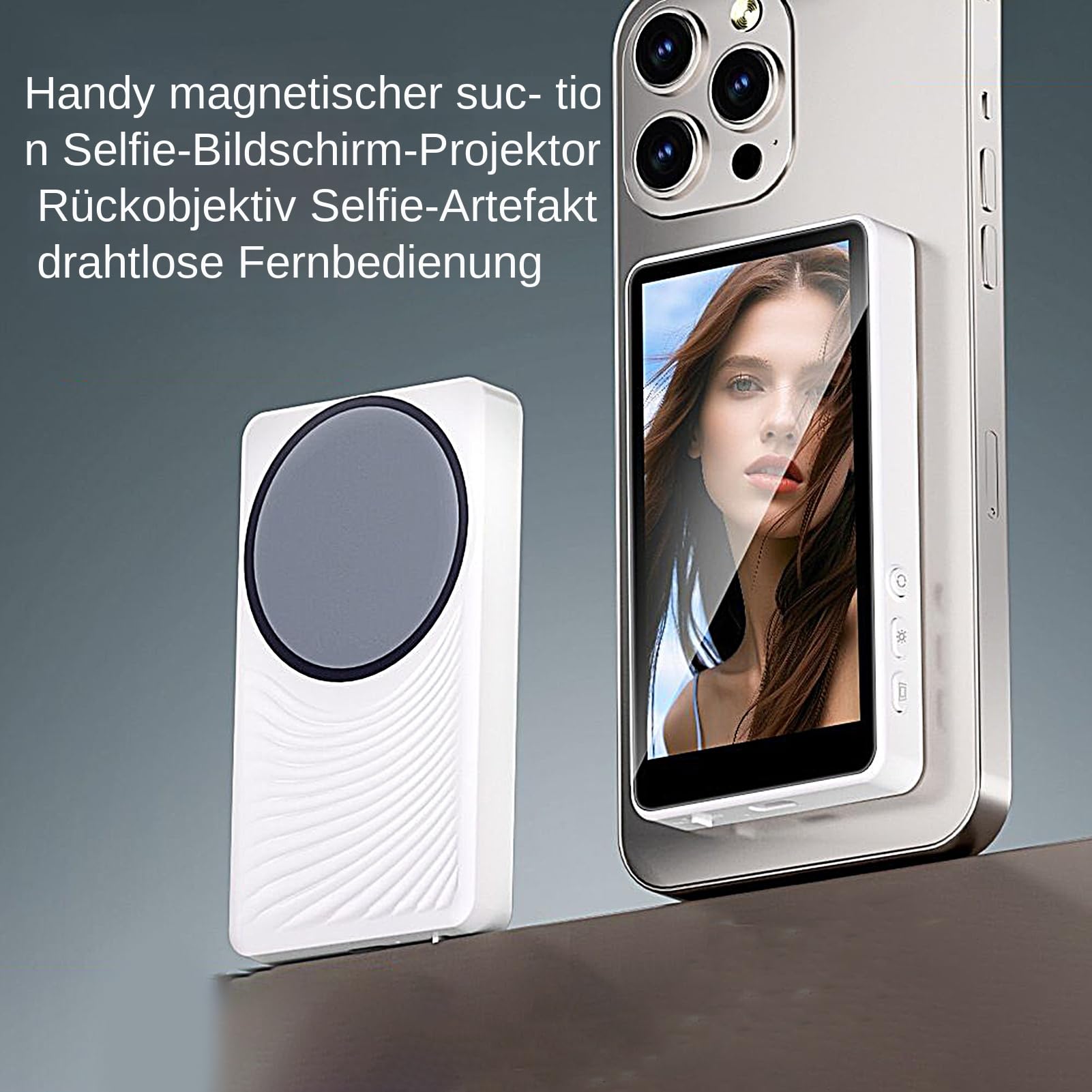 Monitor Selfie Monitor Selfie Senza Fili con Registrazione | Accessorio Smartphone Senza Ritardo per Vlog, Foto, Video e Live Streaming