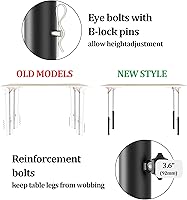 Vista 3 de Elevadores de mesa plegables para mesas plegables, patas rectas/dobladas, extensiones de patas de mesa plegables duraderas, 4 niveles/alturas