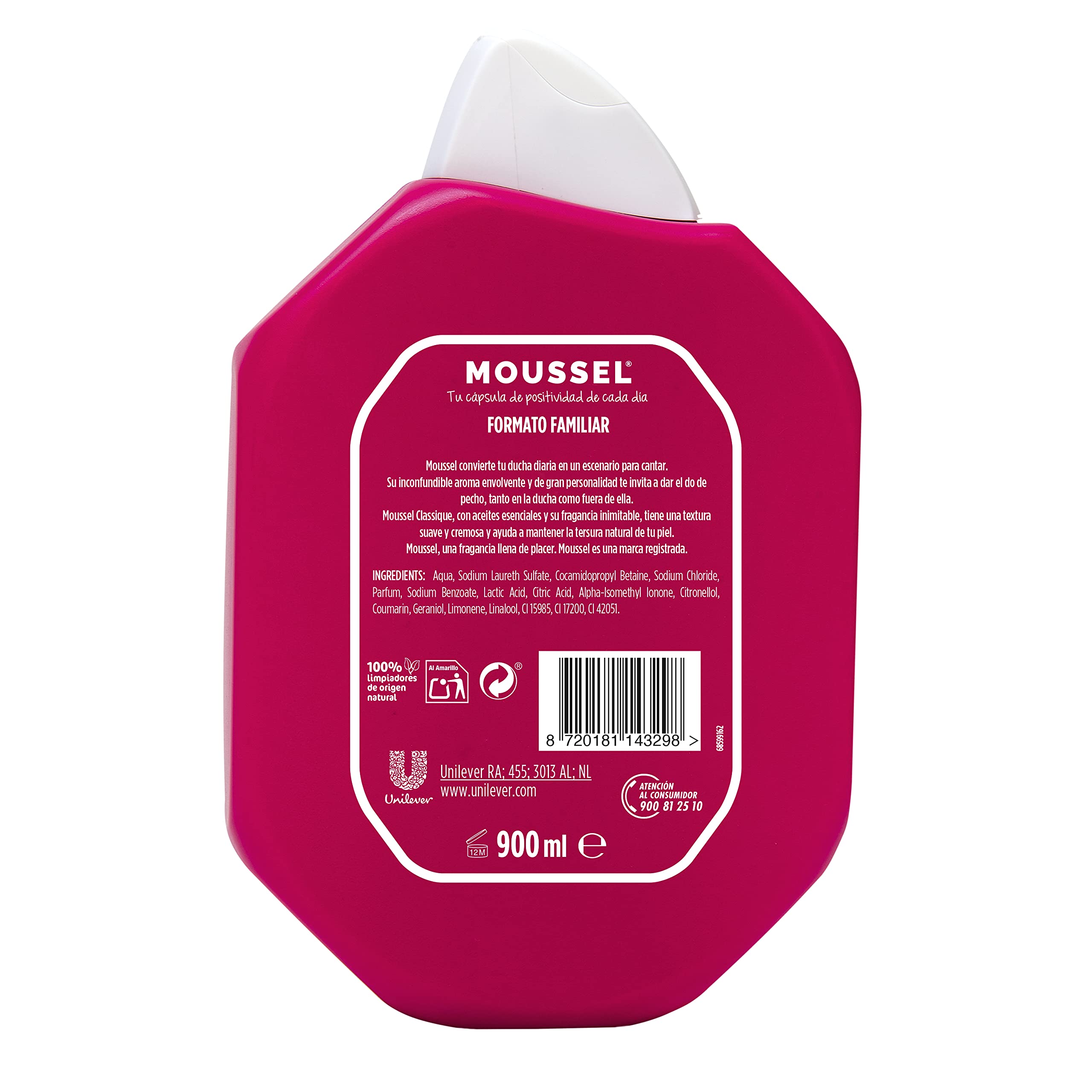 Moussel Classique oryginalny żel pod prysznic rodzinny 900 ml - opakowanie 8 szt