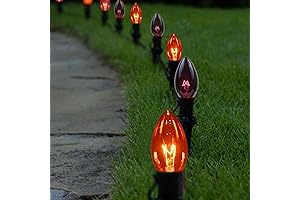SUNSGNE C9 Orange Halloween Pathway Lights Decorative Outdoor Halloween Lights