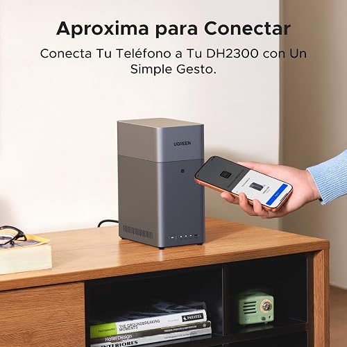 UGREEN NASync DH2300 2 Bay Desktop NAS, NFC Tap for Connecting, AI Photo Album, 4K Personal Video Library, Beginner-Friendly NAS System, Home NAS Server with 1GbE LAN and 4GB RAM (Diskless) - 4