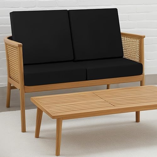 Miniatura 8 de idee-home Cojín para silla de patio para muebles de exterior de 19 x 19 x 4 pulgadas, cojín de asiento de exterior de repuesto para asiento de patio