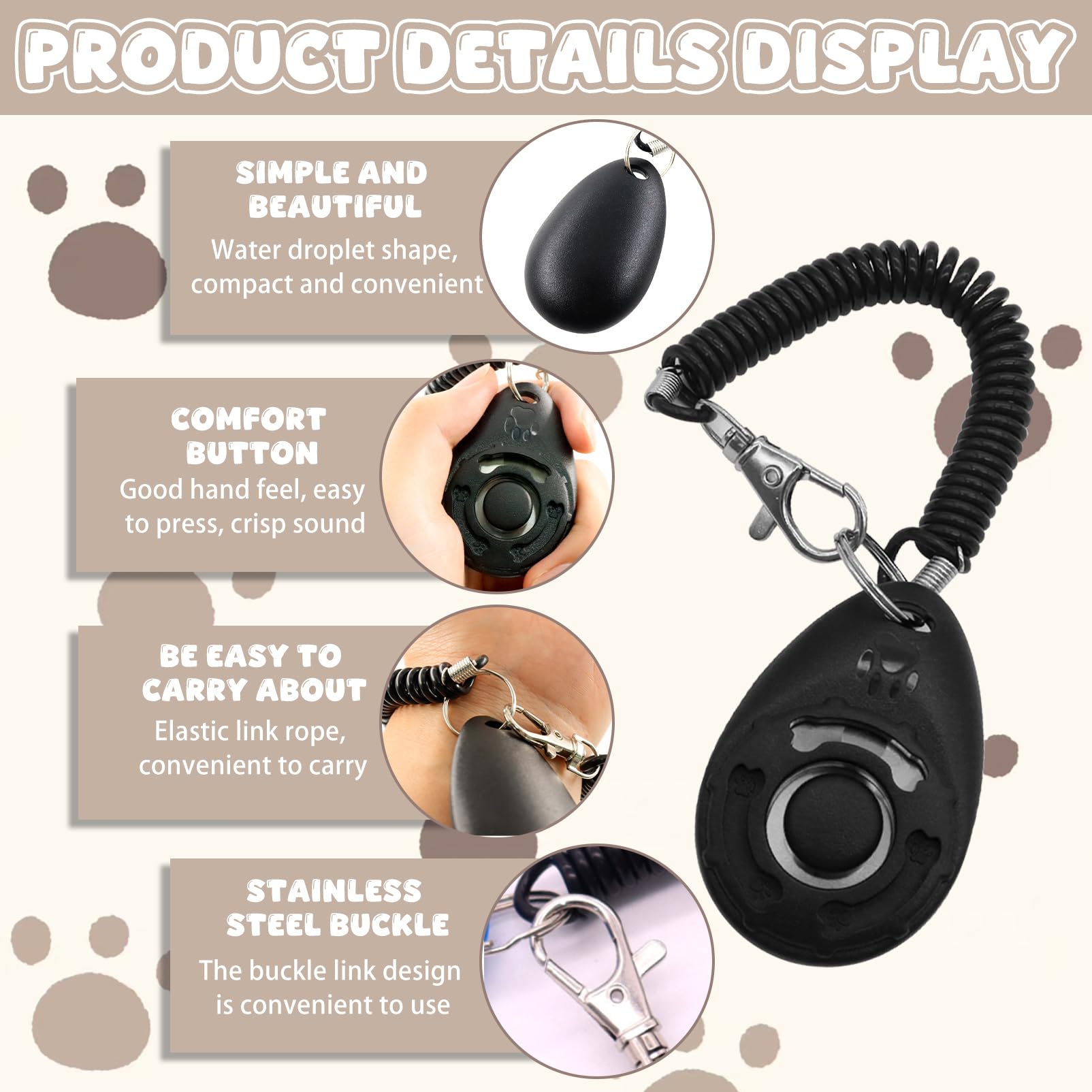 2 Pièces Sifflets pour Chien avec Clicker pour Chien Sifflet Ultrason Chien Anti Aboiement Sifflet Dressage Chien avec Lanière Sifflet et clicker pour Dressage de Chiens