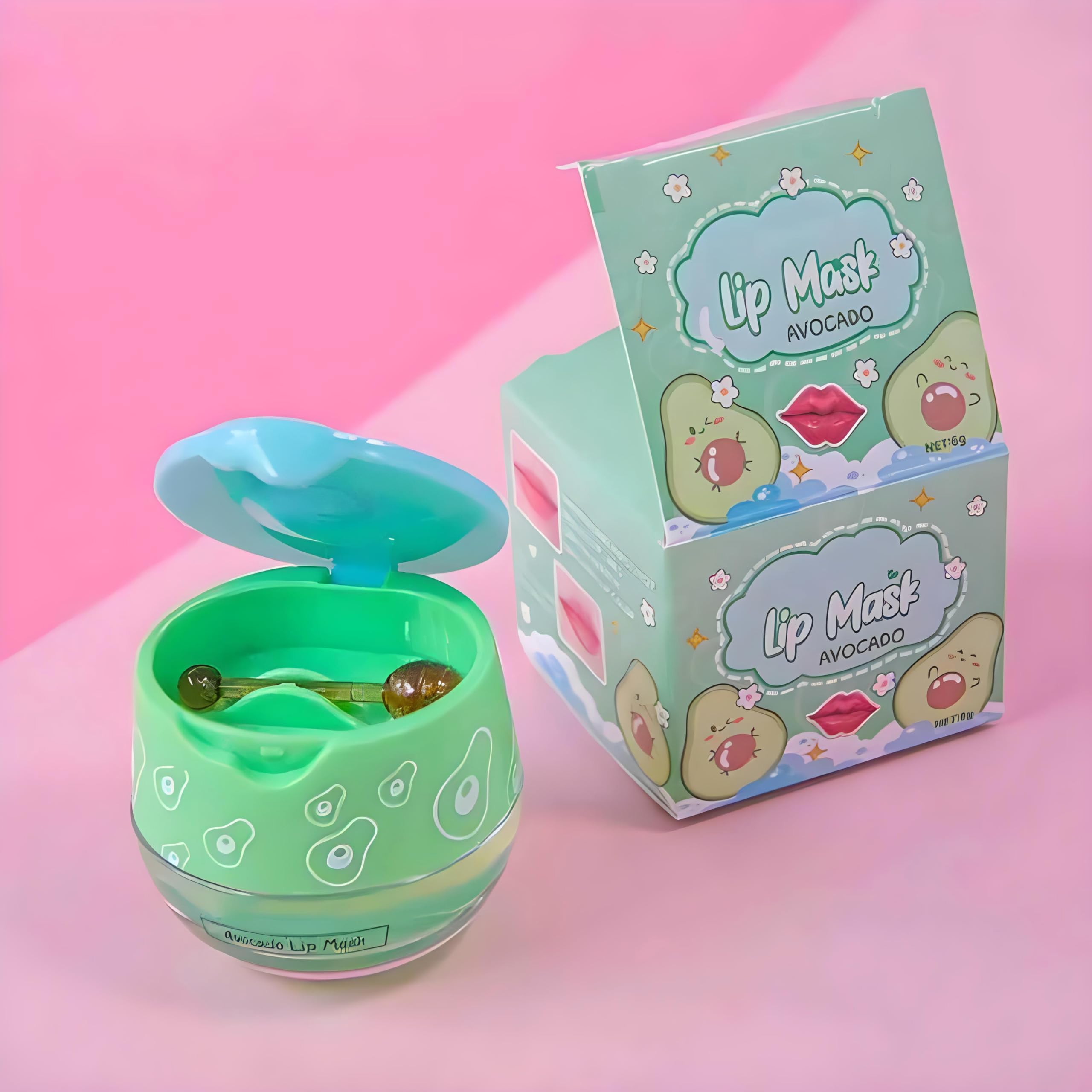 Hydrating Lip Mask For Lip Care And Moisturizing Lips, Plump Lip Balm With Avocado That Heals & Hydrates Chapped Lips For Women & Men,1 Count, Green-image-8