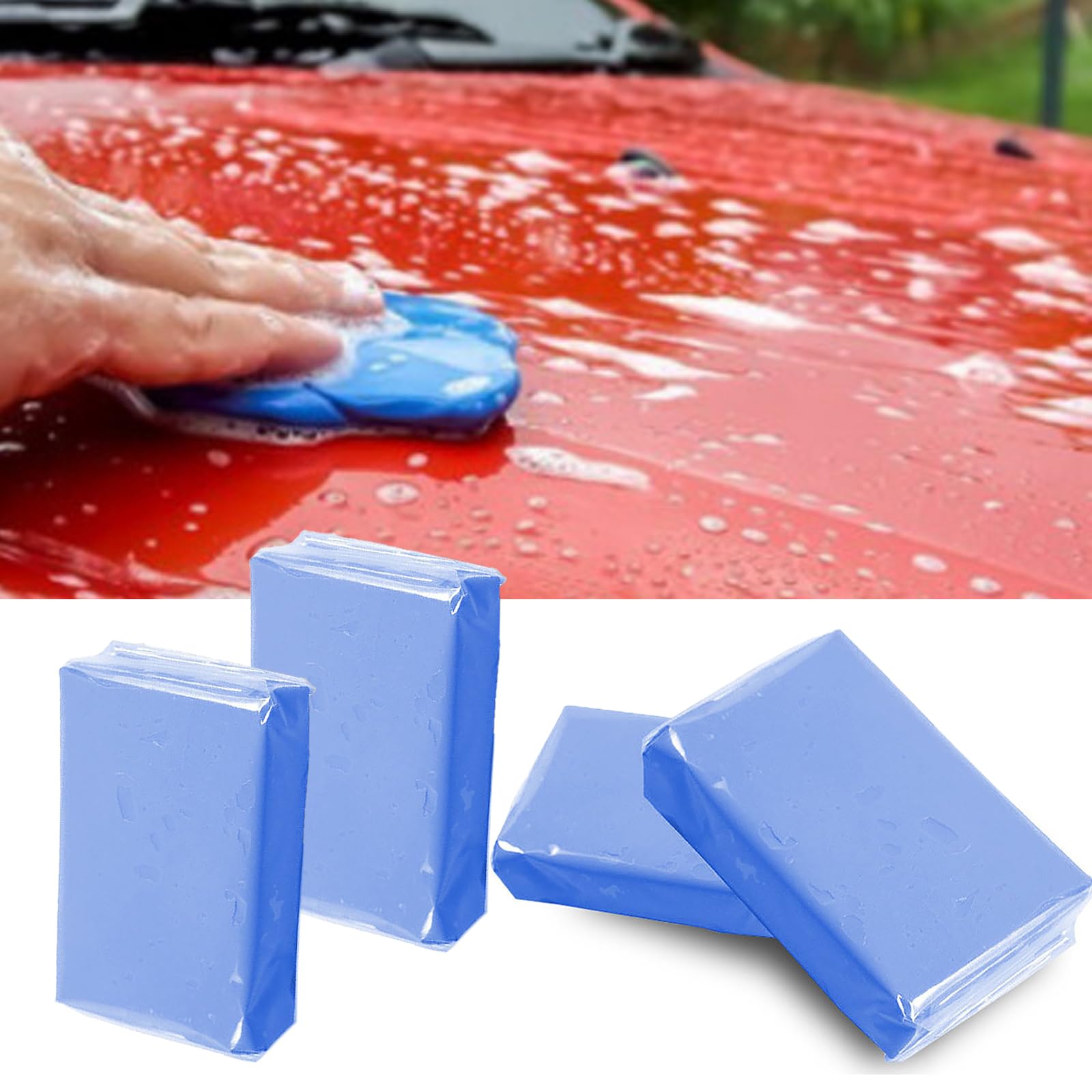 Car Clay Bar 5 Pack 500g, Premium Grade Clay Bars Auto Detailing Magic Clay Bar Kit with Towel Clay Bar Cleaner with Washing and Adsorption Capacity for Car Wash Car Detailing Clean,RV,Glass Cleaning
