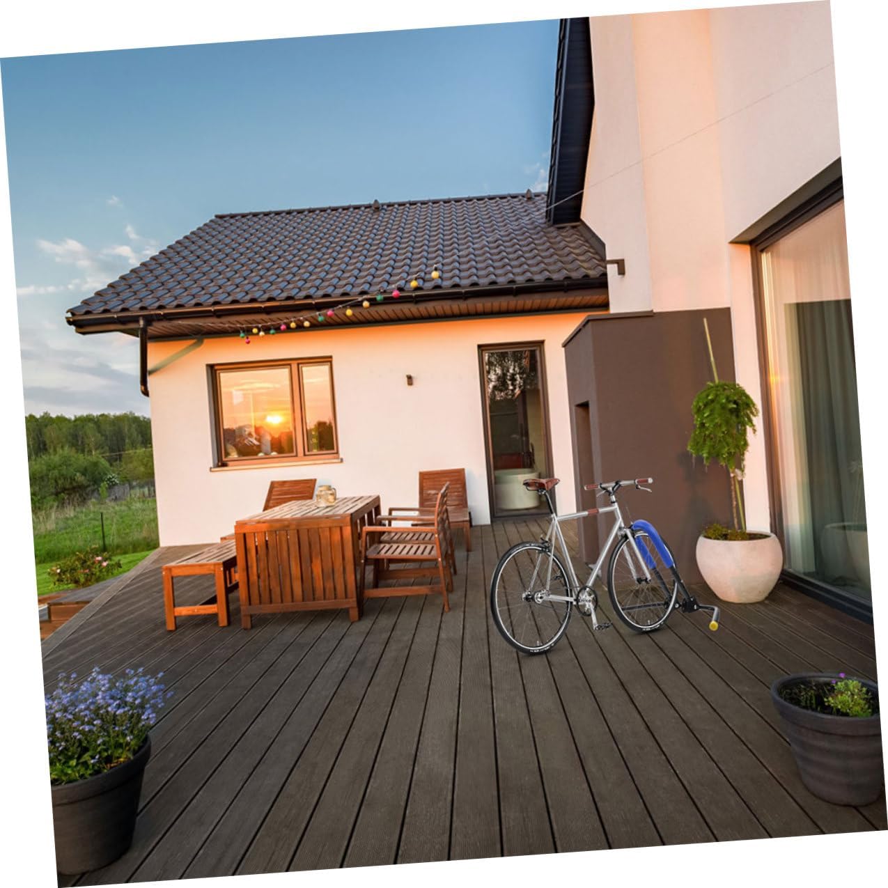 2pcs Bike Stand Kickstand Folding Blue Scooter Parking Holder Bike Floor Rack for Indoor Outdoor Balance and Storage