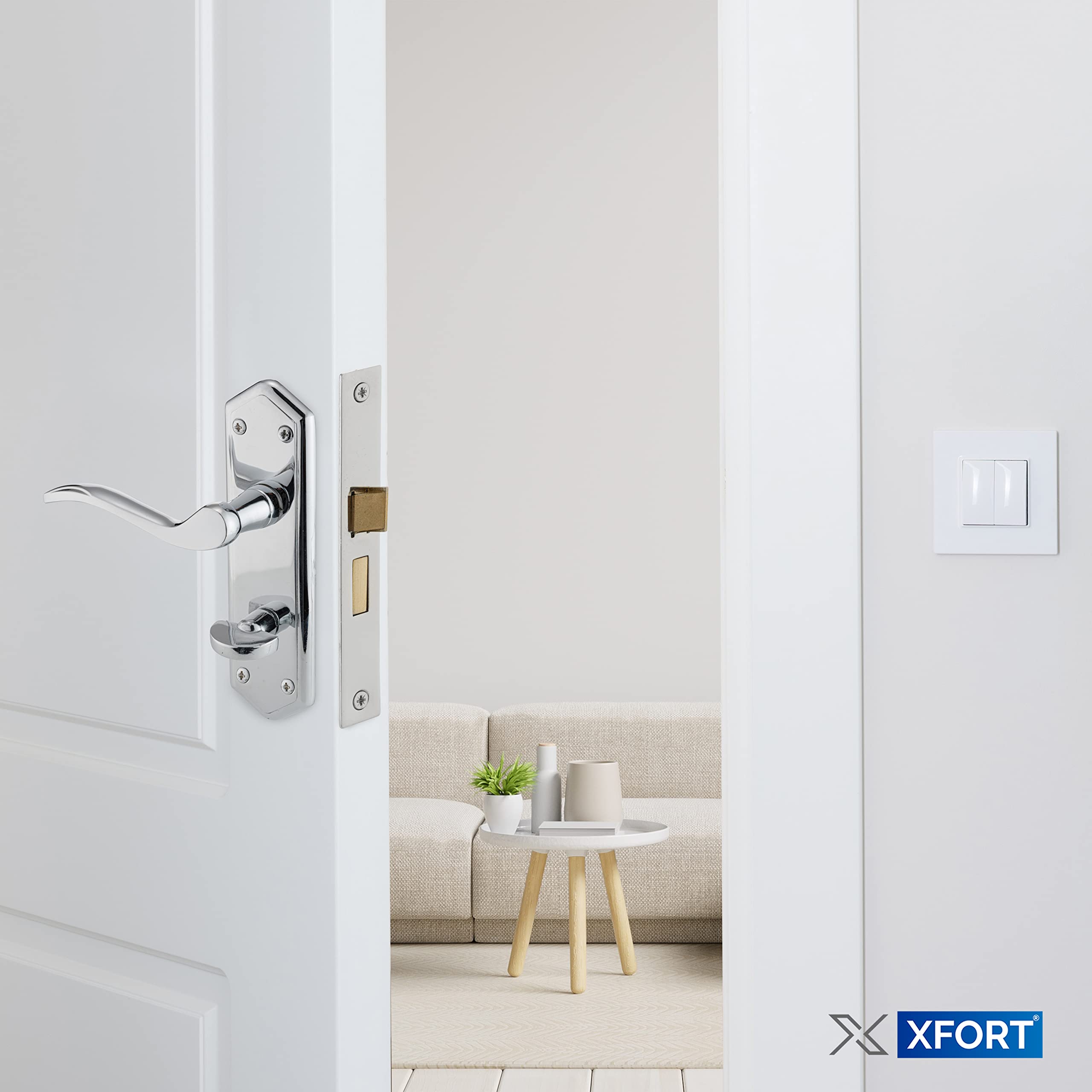 XFORT Chrome Elegance Range Polished Chrome London Suite Pack, Complete Set including Bathroom Handles - Image 4