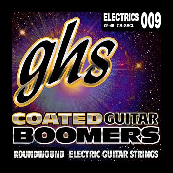 GHS Strings CB-GBCL Coated Boomers, Nickel-Plated Electric Guitar Strings, Custom Light 9-46 Set