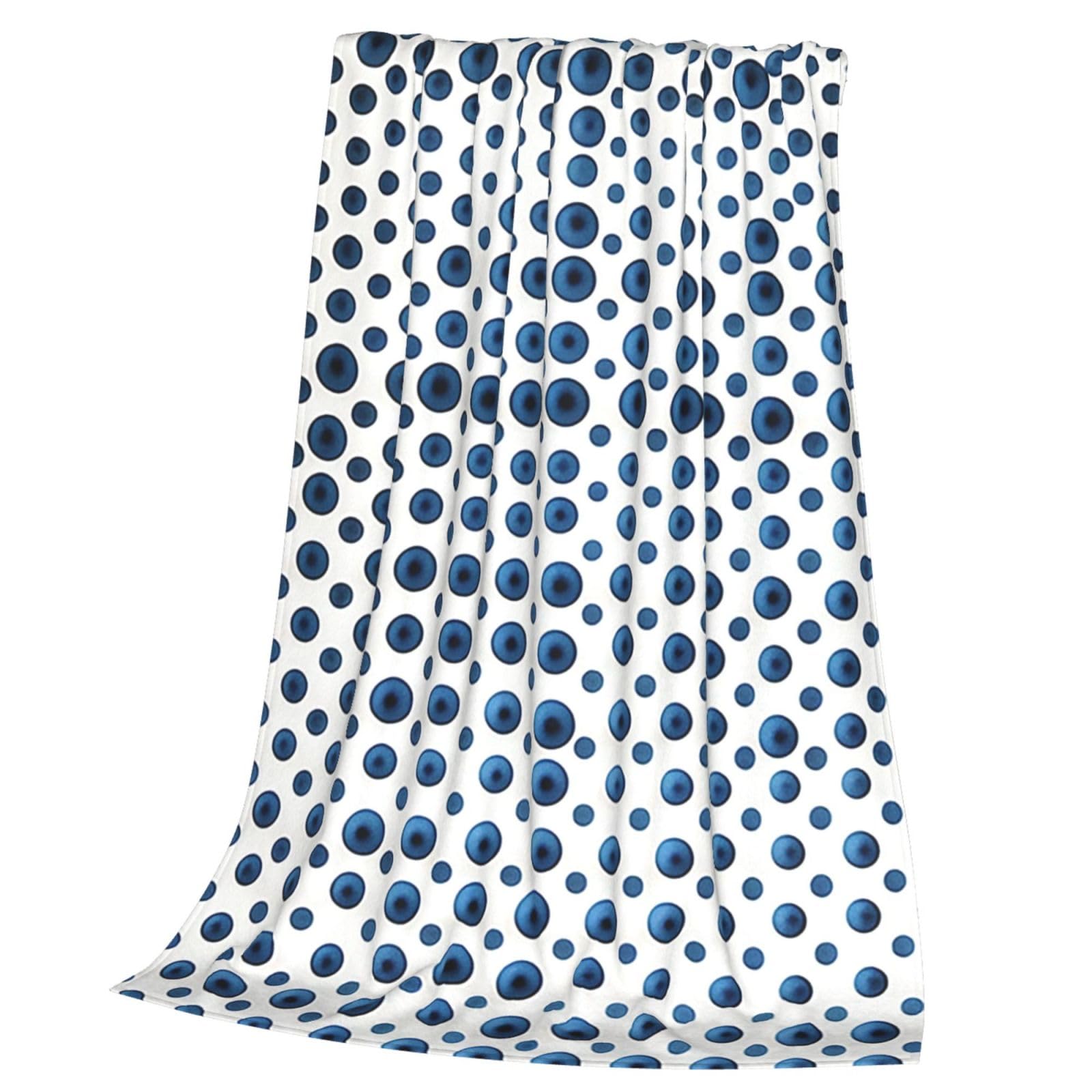 Couverture pour lit imprimée bleu cadeau utile toutes saisons plaid flanelle douillet