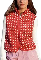 SeeLuNa Women's Oversized Fuzzy Sherpa Fleece Vest - Sleeveless High Neck Full Zip Gilet Jacket with Pockets
