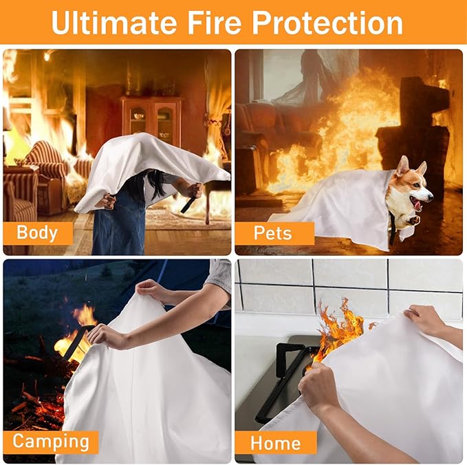 Mondoshop Fire Blankets Emergency Fire Retardant Blanket Fireproof Blanket
