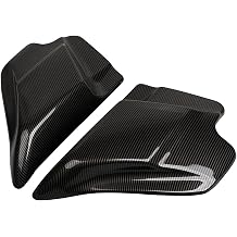 Vivid Black Carbon Fiber Extended Side Covers Stretched Side Panels Fit for Harley Touring Road Glide Street Glide Road King FLT FLHT FLHR FLH 1997-2007