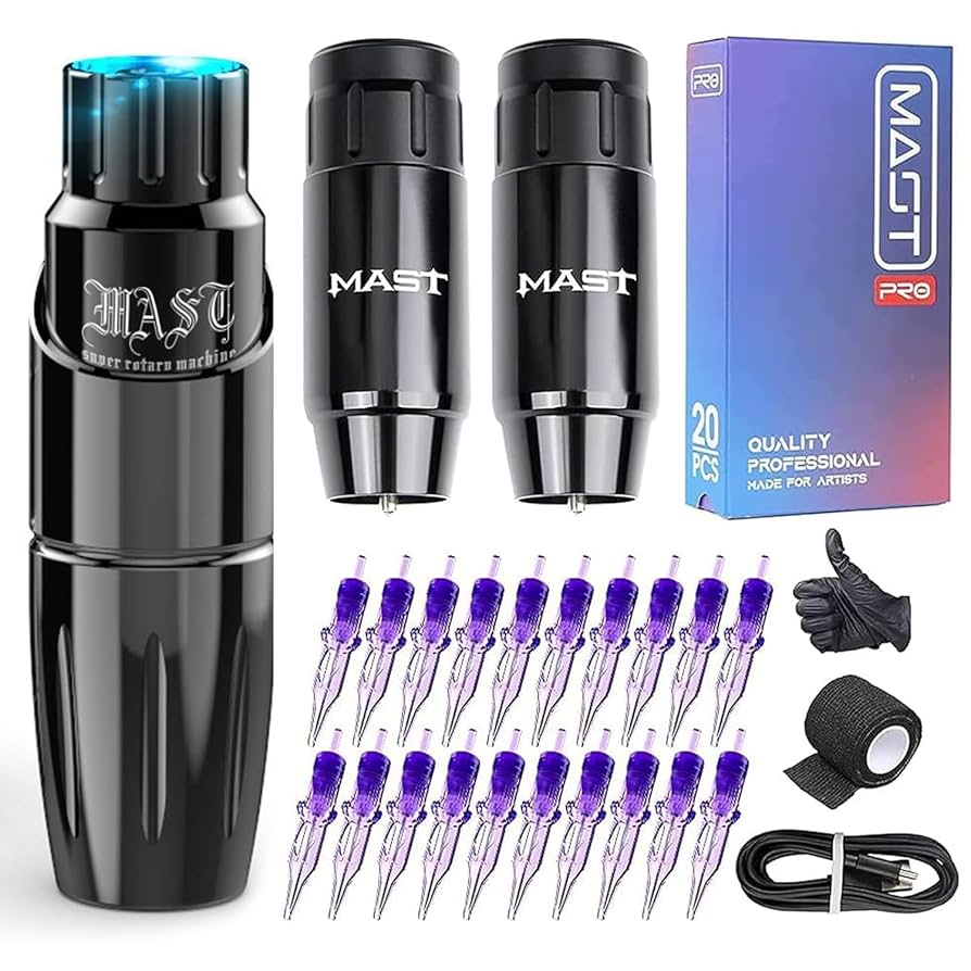 Mast Wireless　tattoo machine set　刺青 Amazon | マスト・アーチャー・ワイヤレス・タトゥーマシン 回転