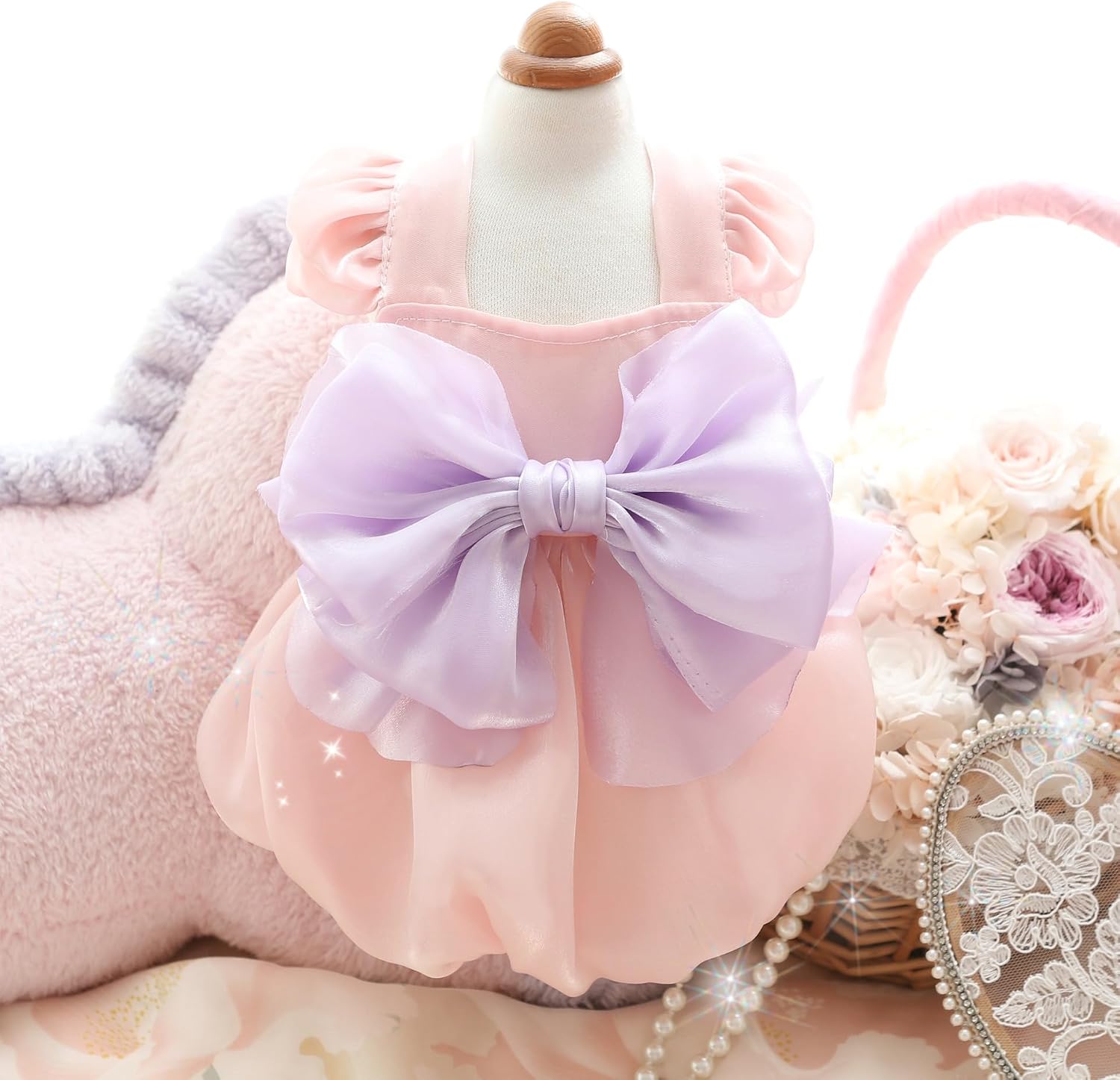 Sweet Cute Dog Pet Princess Dresses, Pet Puppy Dog Birthday Outfit Dress, Cat Puppy Dog Lace Dress Skirt,Pet Girl Cute Coat Outfits,Dog Costumes,Cat Pet Dog Butterfly Tutu Dress