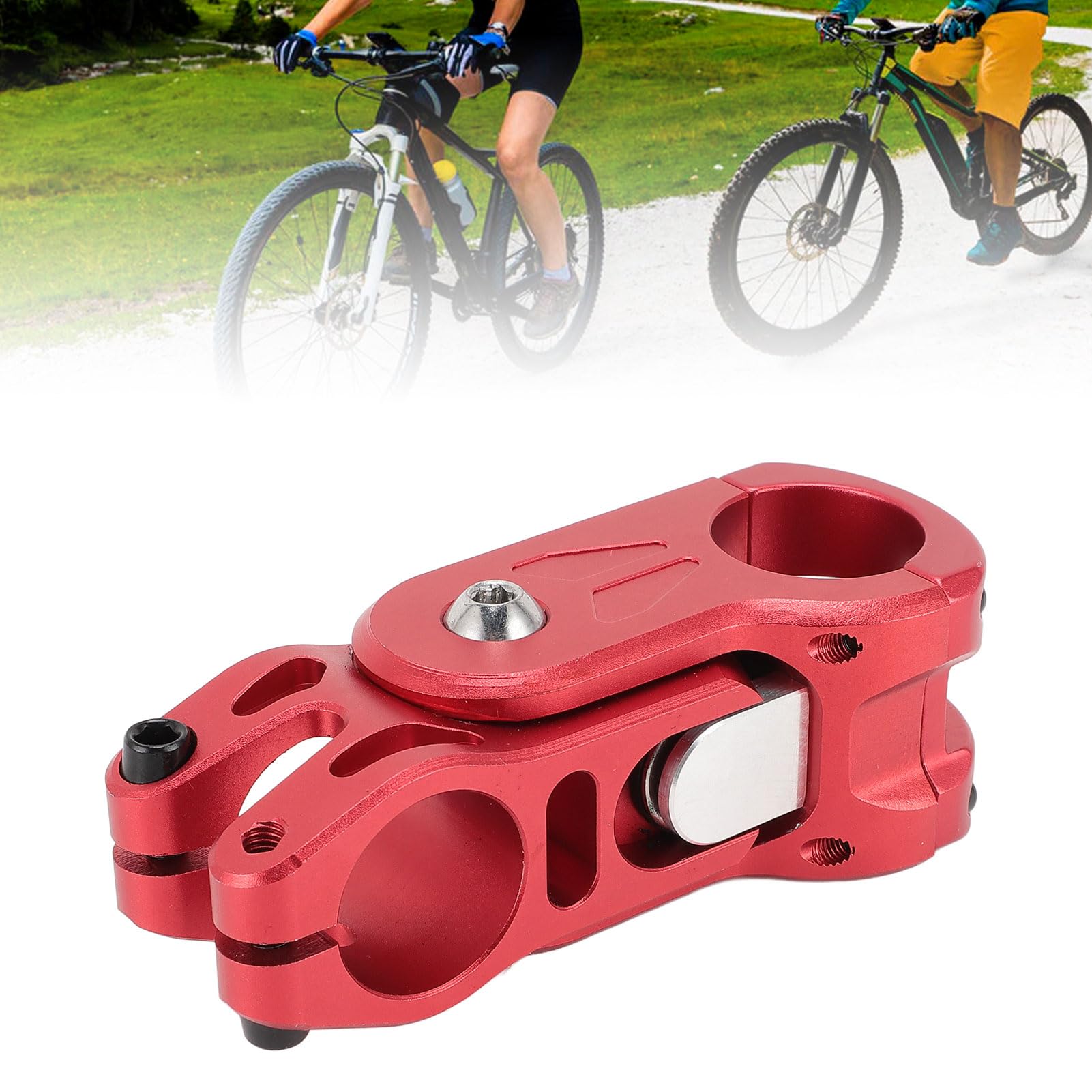 Wspornik Roweru ze Stopu Aluminium, CNC, Wspornik Roweru z Przednim Widelcem 28,6, Skok Amortyzatora 22 Mm do Roweru Górskiego Szosowego (czerwony)