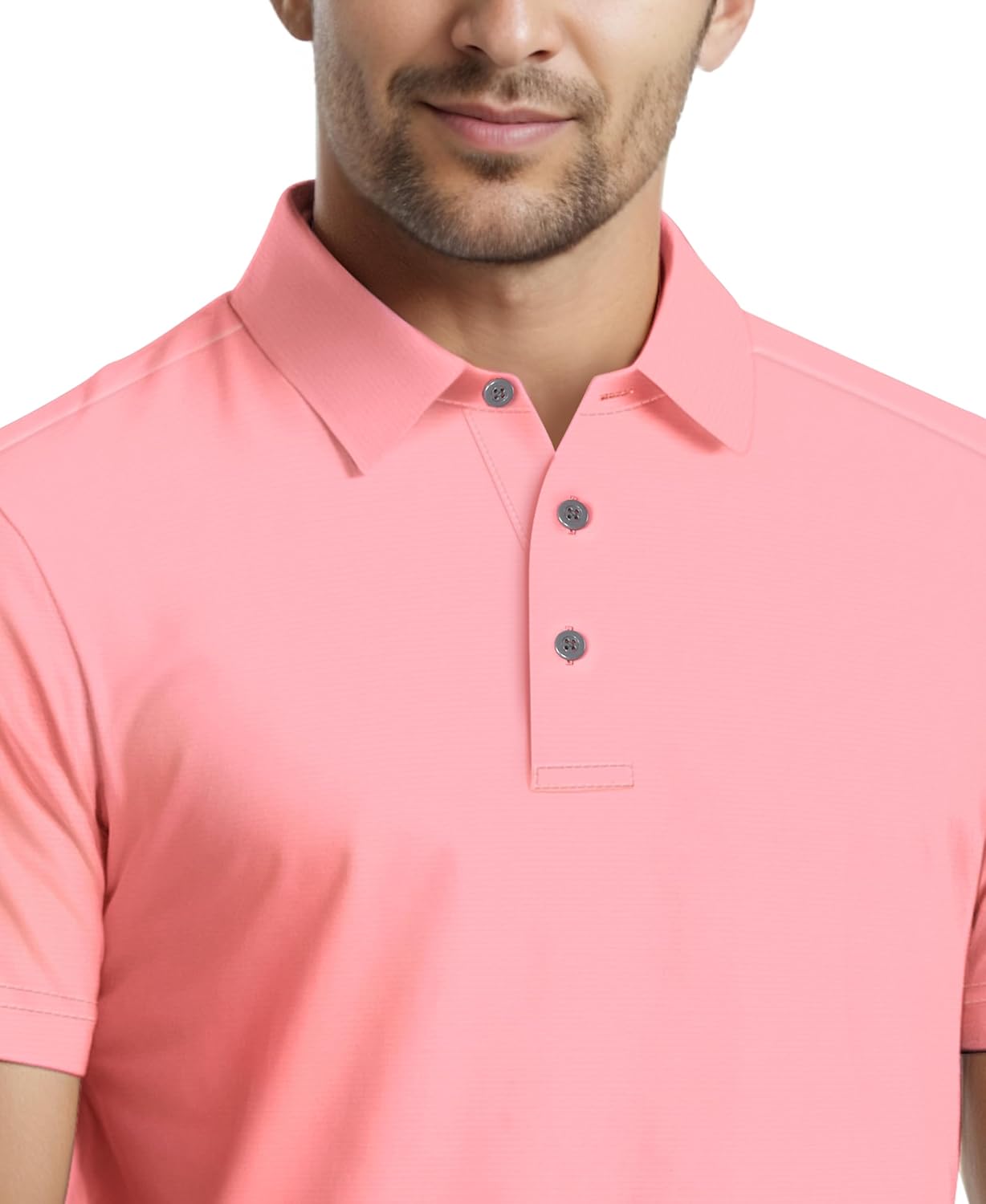 PGA Tour Mens Solid Cooling Texture Golf Polo Shirt - Image 3