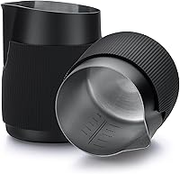 Vista 7 de Normcore Jarra de Leche Sin Mango - Jarra de Vapor Espresso con Boquilla Redonda - Jarra de Espuma de Leche de Acero Inoxidable 18/8, Antiadherente