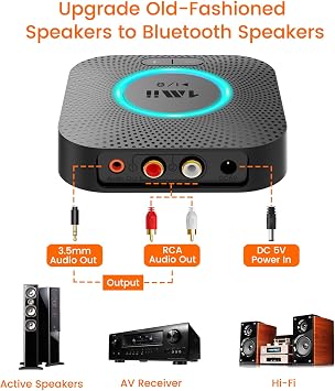 1Mii B06S Bluetooth 5.3 Receiver for Hi-Fi Music Streaming System